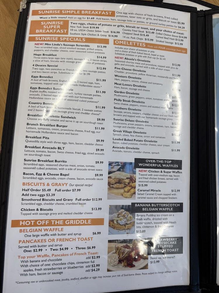 Sunrise Eatery Menu image 2